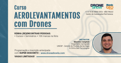 Curso Aerolevantamentos com Drones com inscrição gratuita e vagas limitadas