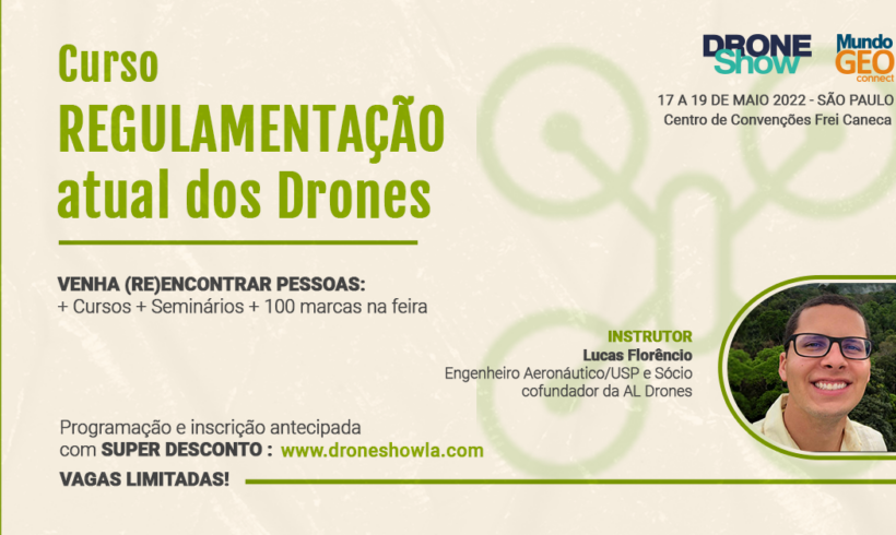 Curso sobre Regulamentação dos Drones com inscrição gratuita e vagas limitadas