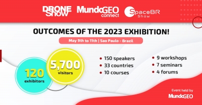 5,700 participants attended the DroneShow, MundoGEO Connect, and SpaceBR Show 2023 in São Paulo