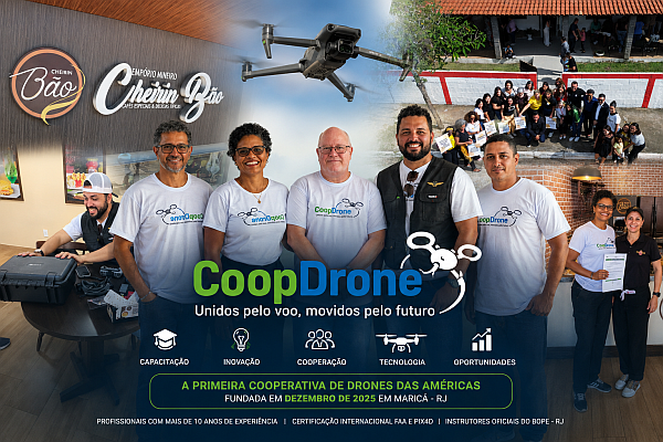 Cidade de Maricá (RJ) ganha cooperativa de pilotos de drones Cidade de Maricá (RJ) ganha cooperativa de pilotos de drones