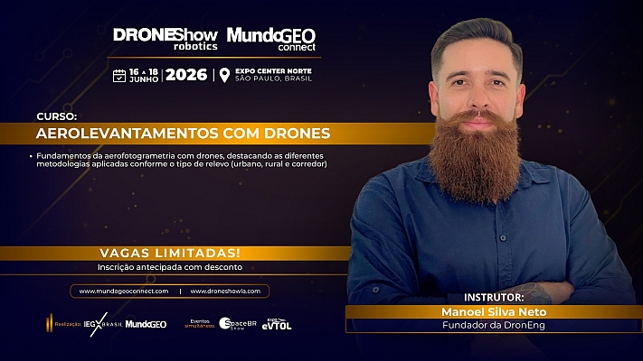 Curso no DroneShow abordará os Aerolevantamentos com Drones