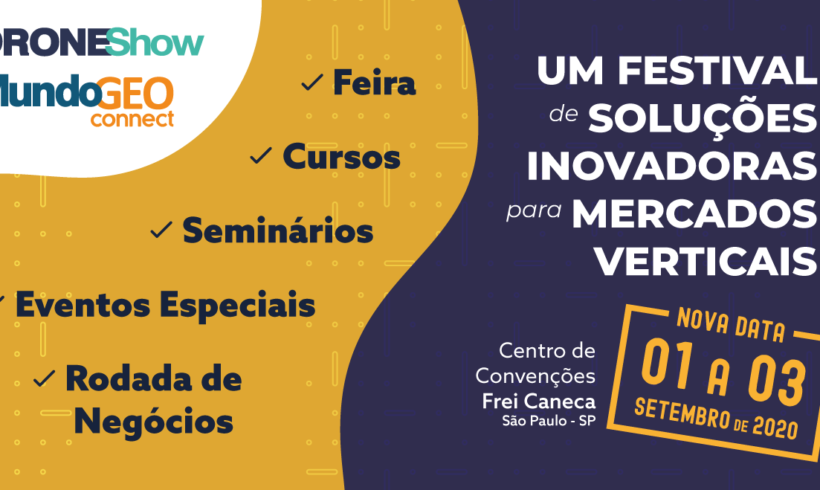 Grade atualizada: DroneShow e MundoGEO Connect 2020 Grade atualizada: DroneShow e MundoGEO Connect 2020