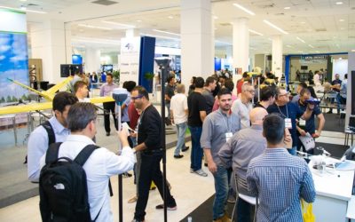 Corredores da última edição da feira DroneShow e MundoGEO Connect