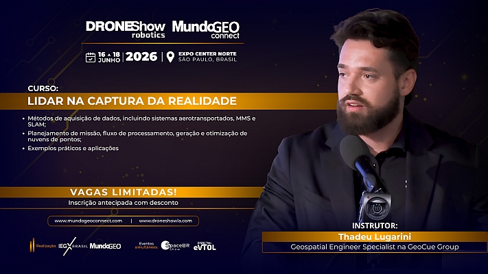 Curso no DroneShow abordará o uso de Lidar na Captura da Realidade