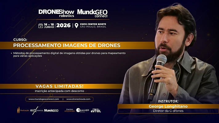 Curso no DroneShow abordará o processamento de imagens obtidas por drones