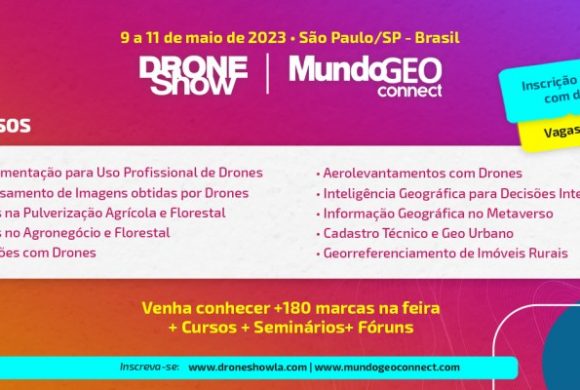 Cursos de Drones e Geo em maio na capital paulista. Inscrição antecipada com desconto!