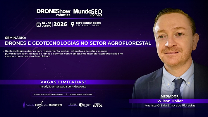 Seminário no DroneShow debaterá o uso de Drones e Geotecnologias no setor Agroflorestal Seminário no DroneShow debaterá o uso de Drones e Geotecnologias no setor Agroflorestal
