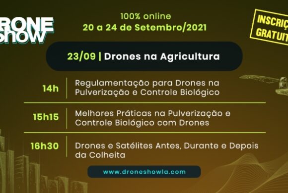 Pulverização, mapeamento agrícola e regulamentação será destaque na DroneShow em setembro com inscrição gratuita