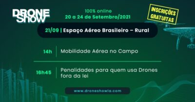 Mobilidade aérea no campo no Brasil será destaque no DroneShow em setembro com inscrição gratuita