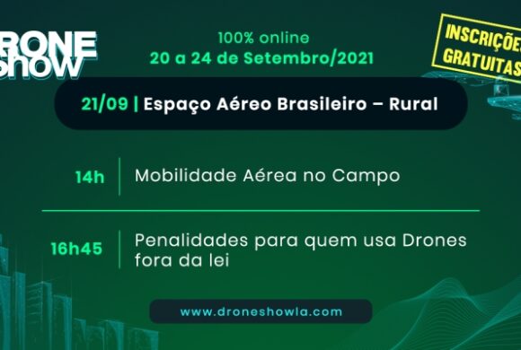 Mobilidade aérea no campo no Brasil será destaque no DroneShow em setembro com inscrição gratuita