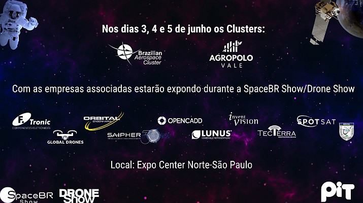 Clusters Aeroespacial & Defesa Brasileiro e Agropolo Vale participarão da DroneShow junto de suas empresas associadas Clusters Aeroespacial & Defesa Brasileiro e Agropolo Vale participarão da DroneShow junto de suas empresas associadas