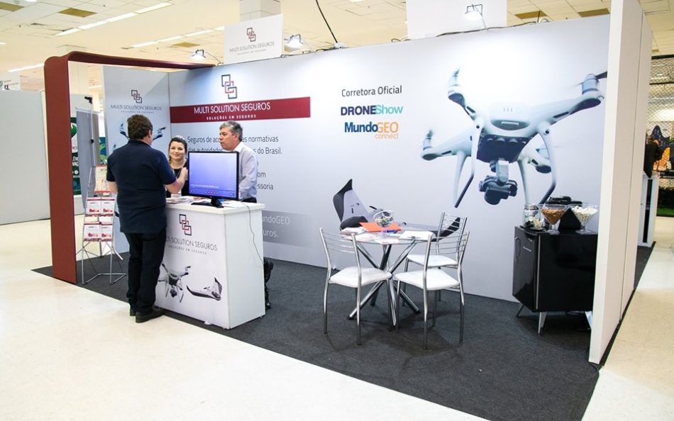 Estande da Multi Solution Seguros na última edição do DroneShow, realizada em junho passado na capital paulista