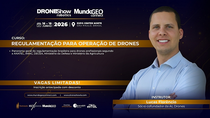 Curso no DroneShow abordará a Regulamentação para operação de drones