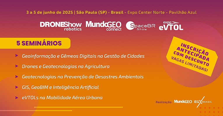 Inscrições abertas nos 5 seminários do DroneShow Robotics 2025